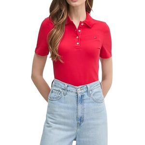 Tommy Hilfiger - 1985 Slim Pique Polo Shirt - Rood - Katoen