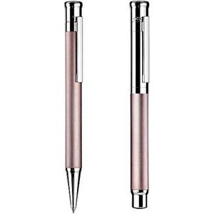 Otto Hutt design 04 balpen/vulpen set 138-11458 – set met hoogwaardige coating, mat gelakt in de kleur Pearl Pink – pendikte EF