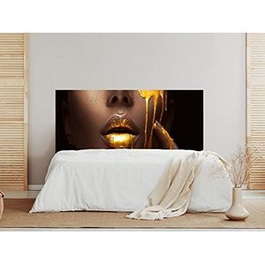 Oedim - Hoofdbord met pvc-lippen, goudtextuur, 115 x 60 cm, verschillende maten verkrijgbaar, licht, elegant, duurzaam en zuinig hoofdeinde.
