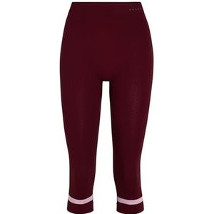 FALKE Dames Broek van onderlaag Warm 3/4 W Ti functioneel materiaal sneldrogend 1 stuk, Rood Merlot 8117 Trend, XS