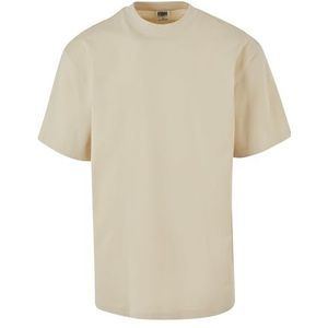 Urban Classics Basic T-shirt voor heren van 100% biologisch katoen, ronde hals, lange snit, van organisch katoen, maat S tot 5XL, zand, XL