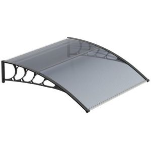 MoNiBloom Luifels voor ramen, 99 x 89 cm raamdeur, entree, luifel, polycarbonaat hoes voor voordeur, raamschaduw, buitenpatio, luifel, zonnescherm voor buiten, huis, patio