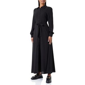 VMSHILAH NAJA LS Long Shirt Dress WVN GA, zwart, S