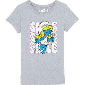 Les Schtroumpfs GISMURFTS008 T-shirt, grijs melange, 10 jaar, Grijs Melange, 10 Jaar