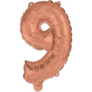 Procos 92485 - folieballon cijfers, roségoud, grootte 95 cm, helium, cijferballon, verjaardag, decoratie, jubileum, feest