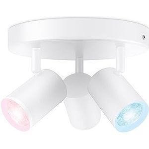 WiZ Inbouwspots GU10 - RGB Inbouwspot - Wit en Gekleurd Licht - Met Spraakbesturing - Dimbaar - Wi-Fi en Bluetooth LED Spots - Wit - 3 x 5 W