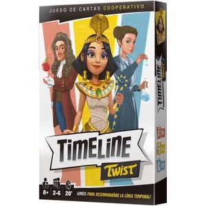 Zygomatic Timeline Twist, Educatief Kaartspel, Coöperatief Spel, vanaf 7 jaar, 2 tot 8 spelers, 15 minuten per spel, Spaans