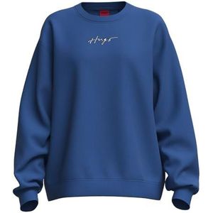HUGO Sweatshirt voor dames, Medium Blue420, M