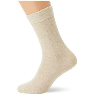 Nur Der Set van 3 sokken zonder elastiek, met comfortabele band, zonder insnijden, van zacht katoen voor heren, Maritiem en beige gemêleerd, 39-42 EU