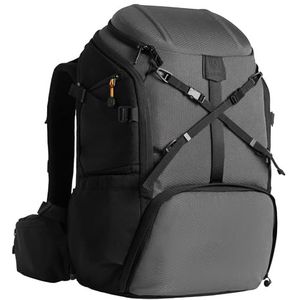 TARION Camerarugzak voor wandelen, fotorugzak, grote camerarugzak, waterdichte camerarugzak met laptopvak, waterdichte regenhoes voor drones, SLR DSLR spiegelrelex, camera-lenzen (HX-XL, grijs),