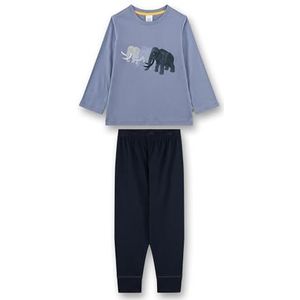 Sanetta - Pyjama - Blauw - Katoen - Jongenspyjama met Lange Mouwen en Mammotmotief