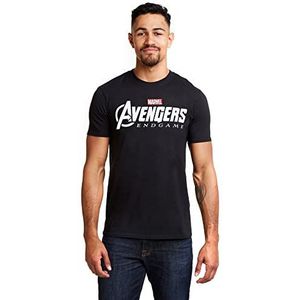 Marvel Heren Avengers Endgame Logo T-Shirt, Zwart, XXL