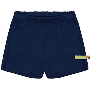 loud + proud Uniseks kinderen effen met linnen, GOTS-gecertificeerde shorts, Ultramarijn, 74/80 cm