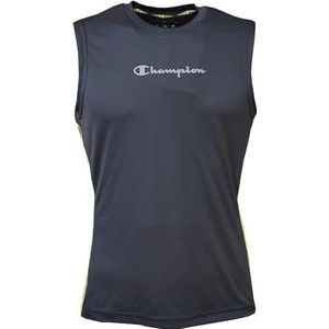 Champion Athletic C-Tech Quick Dry Poly Mesh Side Piping S/L tanktop, zwart, XXL voor heren