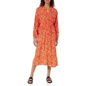 Peppercorn Millie Midi-jurk | Oranje jurken voor dames VK | Lente damesjurken | Maat L