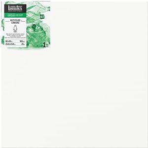 Liquitex 416060060 Recycled Canvas, gemaakt van 100% recycled plastic, hoge kwaliteit canvas met 565 g/m², FSC, 3-voudig gegrond voor olie - & acrylverf - Traditioneel - 60x60cm