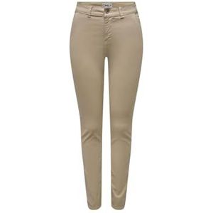 ONLY Onleverest Hw Skinny Pant Cc PNT Chino voor dames, White Pepper, (XS) W x 32L