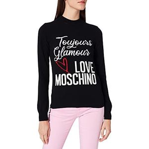 Love Moschino Womens Pullover Sweater, Black, 42