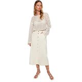 Trendyol Rechte maxi-basic rok voor dames, ecru, 38