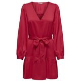 ONLY - ONLNEW ALENA - Jurk - Kersrood - Korte Lengte - V-hals