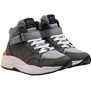 Replay Merak Jr 7 Sneakers voor jongens, 014 Ch Grey, 30 EU
