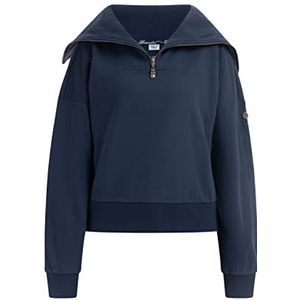 DreiMaster Oversized 37825497 Troyer-sweatshirt voor dames, marineblauw, M