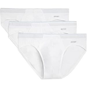 2(X) IST Men's Cotton Stretch No Show Brief 3-Pack, Sliq White, X-Large