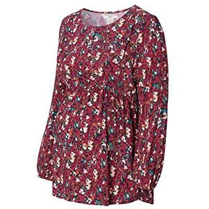 ESPRIT Maternity Damesblouse met lange mouwen, allover print, Dark Red - 611, 34