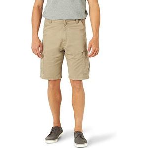 Wrangler Cargoshorts met casual pasvorm, cargoshorts, heren, Britse kaki keperstof., 33W