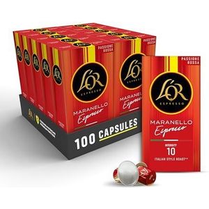 L'OR Espresso Koffiecups Maranello (100 Espresso Koffie Capsules - Geschikt voor Nespresso* Koffiemachines - Intensiteit 10/12-100% Arabica Koffie) - 10 x 10 koffiecups