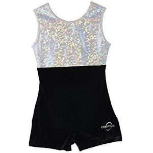 Obersee Gymnastiekpakjes voor meisjes, eendelig, atletische activewear, dansoutfit voor meisjes, meisjes- en damesmaten - zwart fluweel | CXS kind (3-4 jaar) | O3GL017CXS