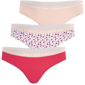 Athéna Set van 3 meisjesslips, roze/bloemen/roze, 6 Jaren