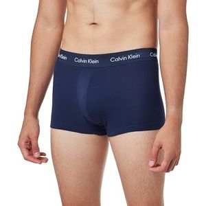Calvin Klein Heren Low Rise Trunk 3pk 0000U2664G Trunk, Groen (BLAUWE SHADOW/SUPREME GREEN/CHALK), XS, Groen (Blauwe Schaduw/Opperste Groen/Krijt), XS