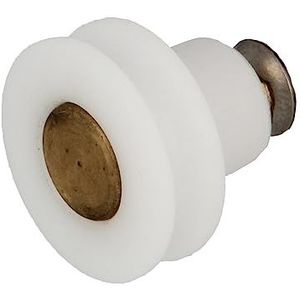 Amig - Douchewand kogellagers | set van 2 | Ø 22 x 19 mm | hoeklager en schroef M5x8 | voor schuifdeur voor badkamer douche | nylon wit