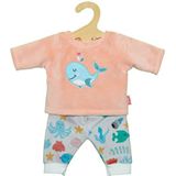 Heless 2285 - Poppenkleding in design Walvis Bobby, 2-delige pyjama met shirt en broek voor poppen en knuffeldieren in de maten 35-45 cm