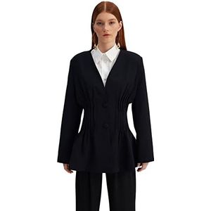 Trendyol Jas - Zwart - Regular fit, Zwart, 36, Zwart, 34