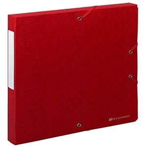 Exacompta - Ref 50705E - Scotten archiefdoos - 250 x 330 mm in grootte, geschikt voor het vasthouden van A4-documenten, 25 mm wervelkolom, 600 gsm echt persbord, ruggengraatlabel - rood