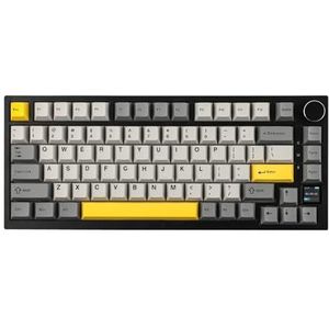 EPOMAKER Ajazz AK820 Pro 75% Mechanisch Toetsenbord, Pakking Gemonteerd Gaming Toetsenbord met TFT Smart Display, Bluetooth 5.1/2.4G Draadloos/Type-C Toetsenbord (Grijs, Ajazz Gift Switch)