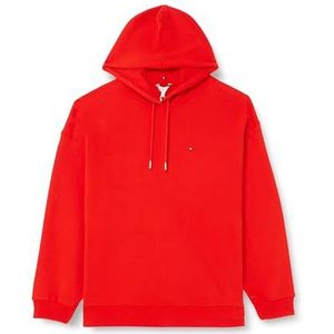 Tommy Hilfiger Dames CRV REG VLAG OP BORST HOODIE Fierce Red 48, Fierce Red, 48