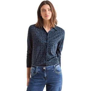 Cecil - Dames Shirt - Blauw - Met Minimale Print