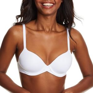 Maidenform Dames One Fabulous Fit 2.0 Half Cup BH, Wit, 75C