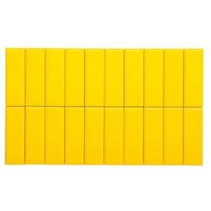 MAUL Facetterand Magneten (20 stuks) Maulpro 53 x 18 x 10 mm, mini-magneten van kunststof, sterke magneten voor whiteboard en magneetbord, ideaal voor kantoor, thuiskantoor en werkplaats, geel