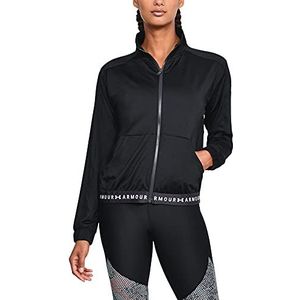 Under Armour HeatGear Armour hardloopjack voor dames, ademend windjack met volledige lengte ritssluiting, lichtgewicht jas voor dames met losse pasvorm