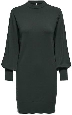 ONLY Gebreide jurk 'ONLLABELLE'  donkergroen