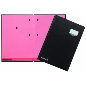 Pagna 24202-04 handtekeningsmap, 20-delig met ECO-omslag, roze karton zwart
