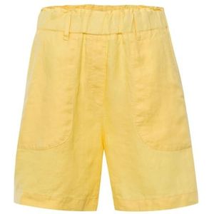 BRAX Dames Style Macie B Pure Linen Shorts, Banana, 38, banana, 29W x 32L