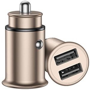 VviN Autolader, 4,8 A/24 W, 2 USB-poorten, voor iPhone X/8/7/Plus, iPad Pro/Air 2/Mini, Samsung Galaxy Note 8/S8+ en meer
