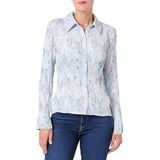 Desigual - Shirt - Blauw - Zwart - Wit - Lange Mouw - Normale Pasvorm