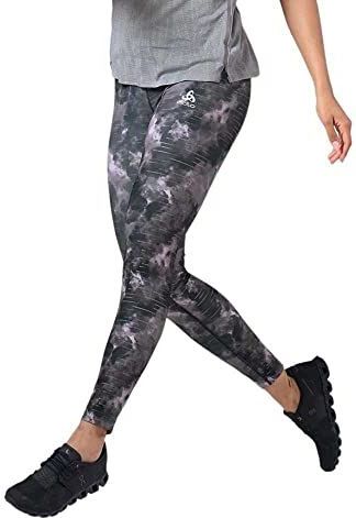 Hardloopbroek Odlo Women Tights Zeroweight Print Reflective Black