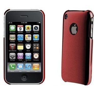 Logotrans Eternity Series Backcover rood en displaybeschermfolie voor Apple iPhone 3G / 3Gs